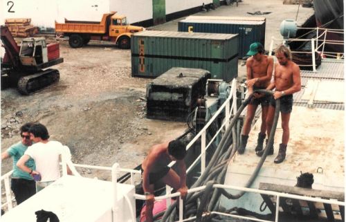 Left to right, Mike Perry, Martin Broad, Bob Burley, Sean Waddingham and Colin Parker