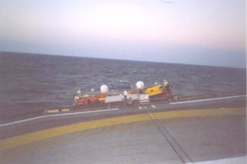 On hele deck in rough weather