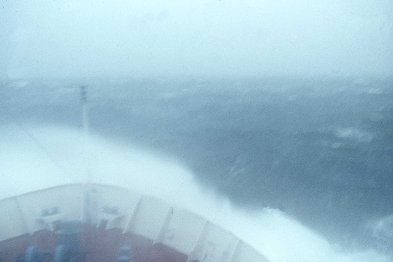 A rough day in the North Sea with 3km of cable out the back-end!
