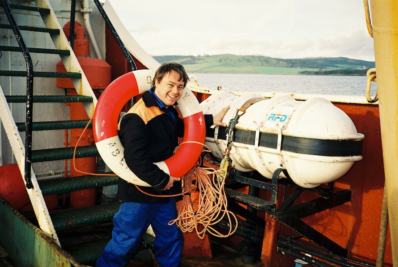 This is me - Quentin Clark as observer on the boat